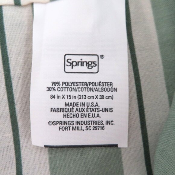 Vintage Springs Blouson Valance Beige Green Stripe 18" x 84" Country - Picture 8 of 8